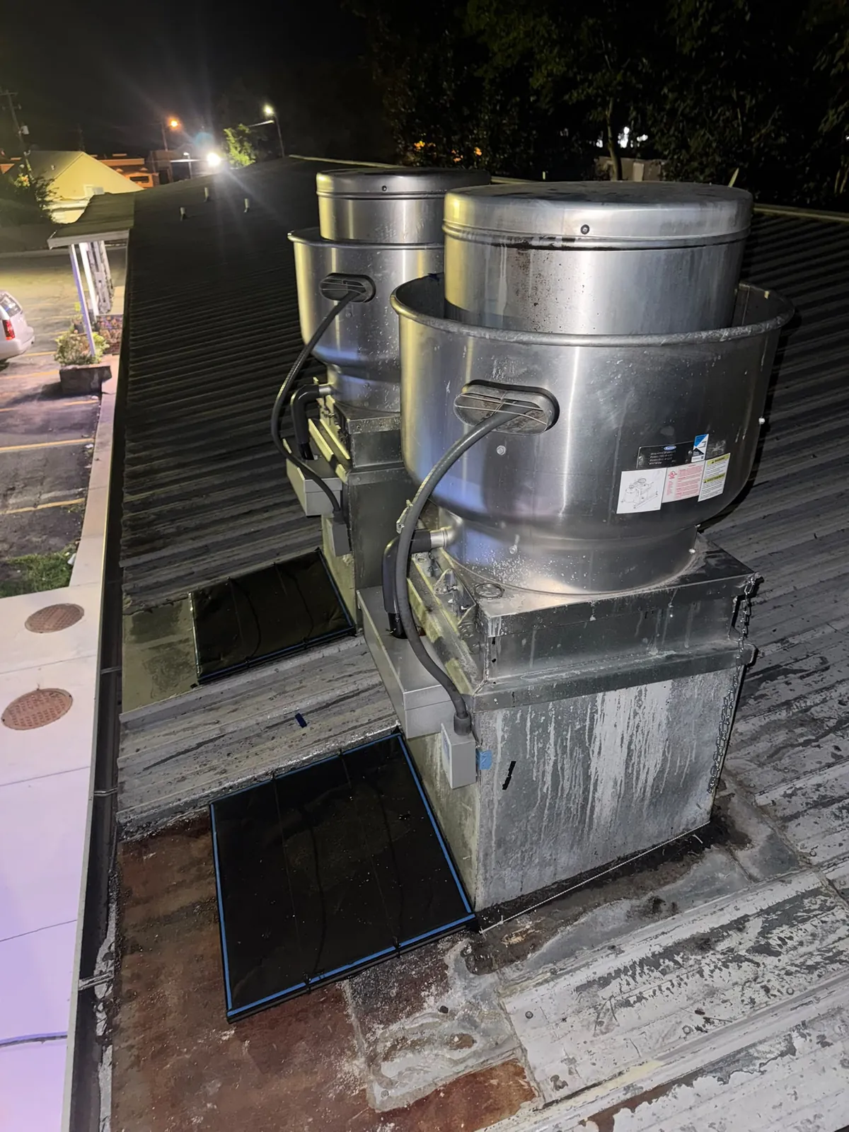 GreaseBlock installed on the same roof after pre-cleaning